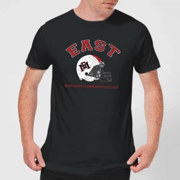 East Mississippi Community College Helmet Mens T-Shirt - Black - 4XL - Black