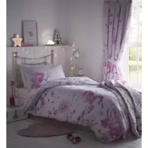 Portfolio Fairy Princess Pink Throwover Childrens Bedroom 150cm x 200cm - Multicoloured