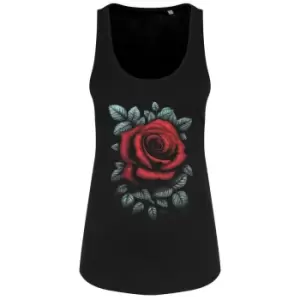 Requiem Collective Womens/Ladies Cardinal Rose Vest Top (XL) (Black/Red)