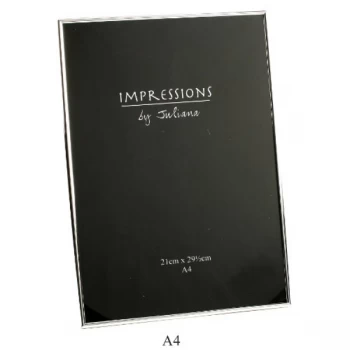 A4 - Impressions Silver Plated Slim Frame - Certificate