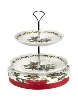 Holly & Ivy 2 Tier Cake Stand