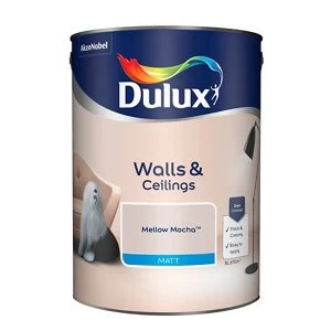 Dulux Walls & Ceilings Mellow Mocha Matt Emulsion Paint 5L