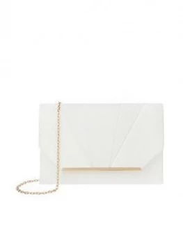 Accessorize Louise Satin Clutch - Ivory