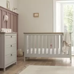 Tutti Bambini Verona 2 Piece Nursery Furniture Set in Dove Grey and Oak