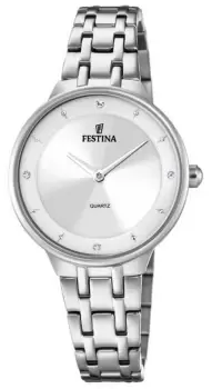 Festina F20600/1 Ladies Steel With CZ Sets & Steel Watch