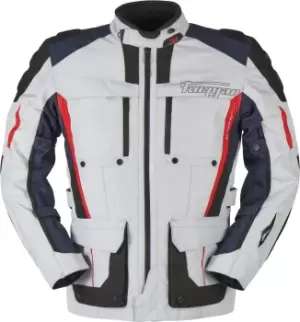 Furygan Brevent 3in1 Motorcycle Textile Jacket, grey-red-blue, Size XL, grey-red-blue, Size XL