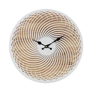 HOMETIME? Laser Cut Wooden Spiral Wall Clock - 40cm
