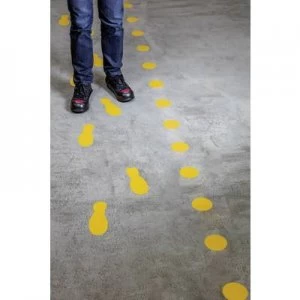 Durable 172704 Floor Marking Form -Foot- Signal yellow 5 Pair (L x W x H) 240 x 90 x 0.7 mm