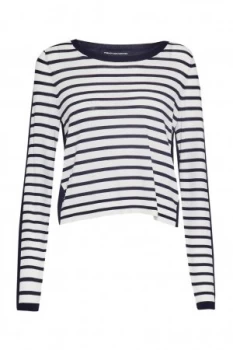 French Connection Cass Knits Stripe Jumper Blue
