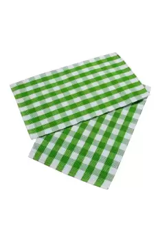 Block Check Cotton Gingham Placemats, Set of 2