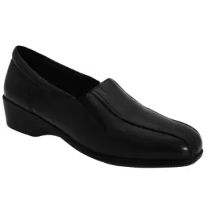 Mod Comfys Womens/Ladies Flexible Slip-On Twin Gusset Shoes (6 UK) (Black)