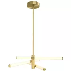Maytoni Axis Modern Integrated Pendant Ceiling Light Gold, 3000K, Acrylic Frosted Shade
