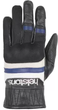 Helstons Bull Air Summer Motorcycle Gloves, black-white-blue, Size M L, black-white-blue, Size M L