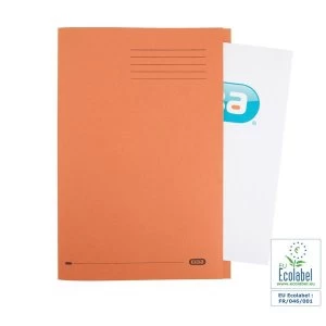 Elba Foolscap Square Cut Folder Heavyweight 285gsm Orange Pack of 100