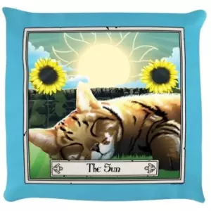 Deadly Tarot Felis The Sun Filled Cushion (One Size) (Sky Blue) - Sky Blue