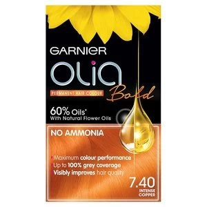 Garnier Olia 7.40 Intense Copper Permanent Hair Dye Orange