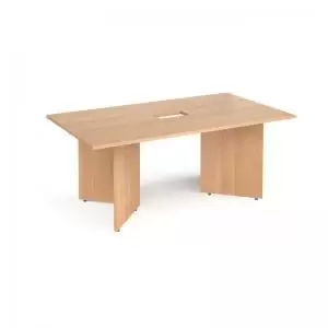Arrow head leg rectangular boardroom table 1800mm x 1000mm with