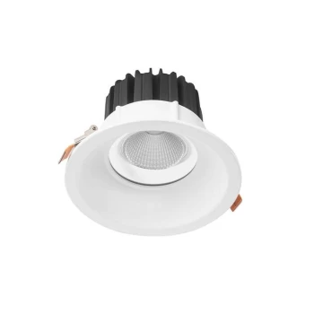 Dorit Integrated LED 1 Light Recessed Downlight Matt White IP44 - Warm White