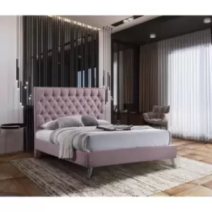 Casana Bed Single Plush Velvet Pink