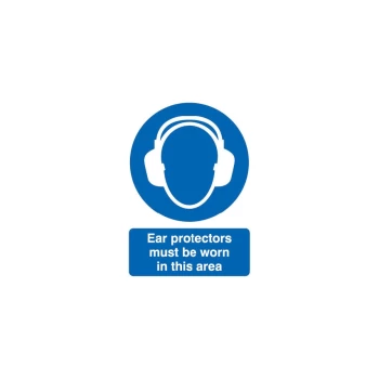 Ear Protectors Must Be Worn Rigid PVC Sign - 200 X 300MM