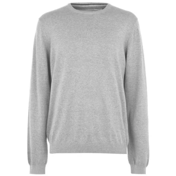 IZOD 12GG Sweater - Lt Grey Htr052