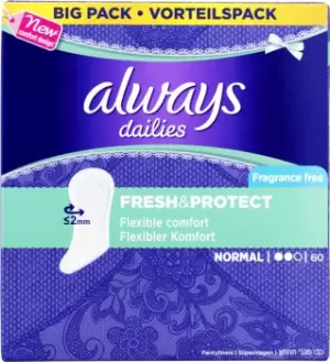 Always Dailies Fresh & Protect Pantyliners Normal 60 pcs