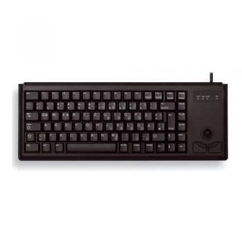 Cherry G84-4400 Compact Keyboard with Trackball - USB - Black - DE