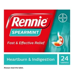 Rennie Spearmint Heartburn Indigestion Relief 24 Tablets