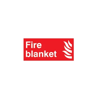 Fire Blanket Rigid PVC Sign - 200 X 100MM