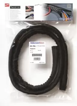 HellermannTyton Braided PET Black Cable Sleeve, 38mm Diameter, 2m Length