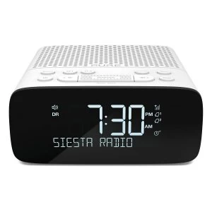 Siesta S2 Bedside DABFM Digital Alarm Clock Radio in White