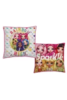 Rainbow High Sparkle Square Cushion - Size: 40x40cm - Print