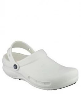 Crocs Bistro Flat Shoe - White, Size 3, Women