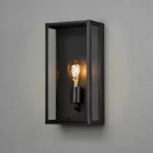 Carpi Outdoor Modern Lantern Wall Big E27 Black With Clear Glass, IP44