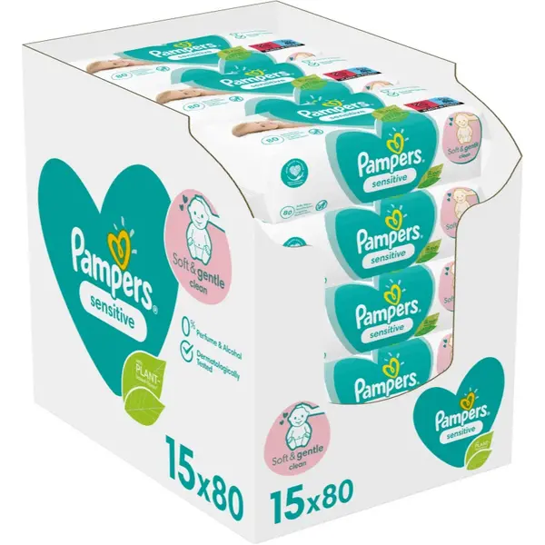 Pampers Sensitive 15x80 Wet Wipes