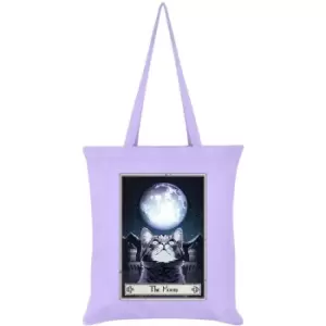 Deadly Tarot The Moon Felis Tote Bag (One Size) (Lilac) - Lilac