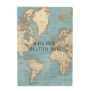 Sass & Belle Big Book For Little Ideas Vintage Map A5 Notebook