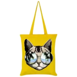 Grindstore Cool Cat Tote Bag (One Size) (Yellow) - Yellow