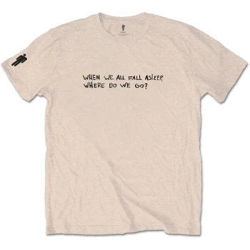 Billie Eilish - When We All Fall Asleep Unisex Small T-Shirt - White