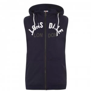 Lonsdale Box Sleeveless Mens Hooded Top - Navy
