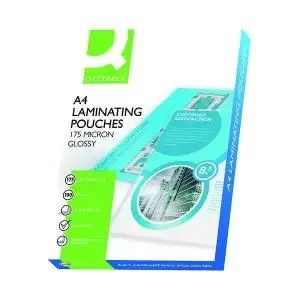 Q-Connect 2x175 Micron Heavy Duty Laminating Pouches Pack of 100