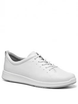 Hotter Gentle Lace Up Casual Shoes - White, Size 6, Women