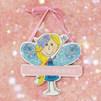Magical Fairy Hanging Plaque - Believe In Fairies