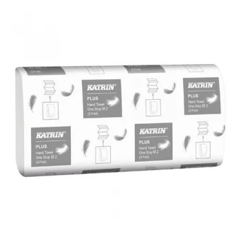 Katrin Plus Hand Towel One Stop M2 White 144 Sheets Pack of 21 345379