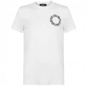 Diesel Circle Chest T-Shirt - White 100