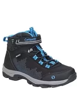 Cotswold Ducklinton Lace Hiker Boot - Black/Blue, Size 2 Older