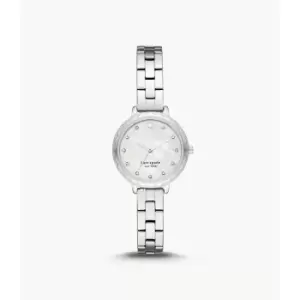 Kate Spade New York Womens Morningside Scallop Three-Hand Stainless Steel Watch - Silver