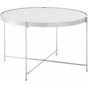 Allure Large Silver Mirror Side Table - Premier Housewares