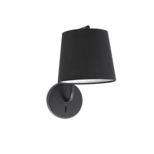 Berni 1 Light Indoor Wall Lamp Black, E27