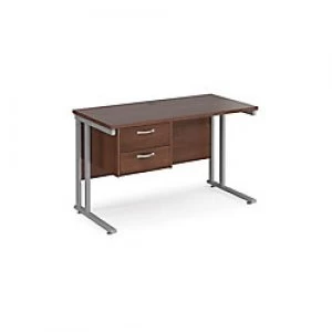 Maestro 25 Cantilever Desk with 2 Drawer Pedestal 600 mm Beech